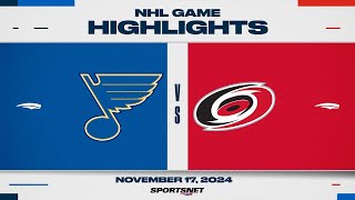 NHL Highlights  Blues vs Hurricanes [upl. by Aek733]