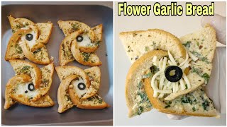 New Snack RecipeFlower Cheese Garlic BreadBread Snack Garlic Bread RecipeTrending New Snack [upl. by Baker]