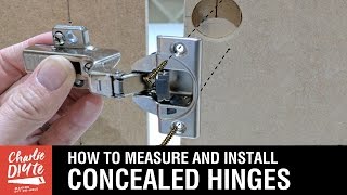 How to Measure amp Install Concealed Hinges on Cabinet Doors [upl. by Nileuqcaj]