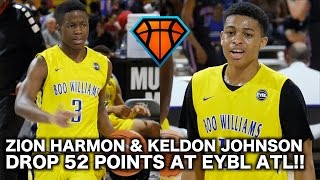 8th Grader Zion Harmon amp Keldon Johnson DROP 52 Points in Their Final Game of EYBL Atlanta [upl. by Ellga404]