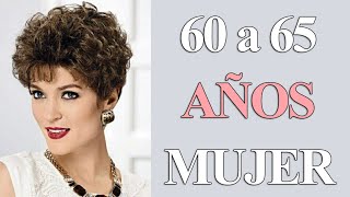 CORTES DE PELO CORTO RIZADO PARA MUJER DE 60 A 65 AÑOS  CABELLO ONDULADO CORTO DE MODA MUJER [upl. by Analihp]