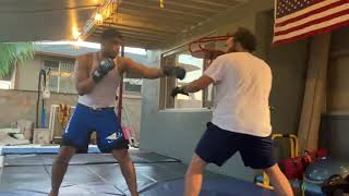 Mma sparring session team mixbreed waipahu Hawaii justice kaseli vs Byron kerrison [upl. by Tsirc]