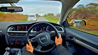 Cutting Up Audi A5 30 TDI V6 Manual Quattro Diesel Coupe POV Drive [upl. by Welbie771]