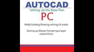 AutoCAD PC Verifying and Setting a Base Plan [upl. by Yecnahc]