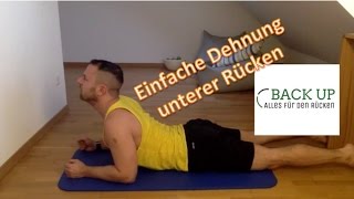 Dehnung unterer Rücken  Einfache Rückendehnung [upl. by Dracir327]