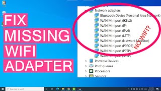 How To Fix Wireless Adapter Missing In Windows 10  Get WiFi Adapter Back [upl. by Meredithe]