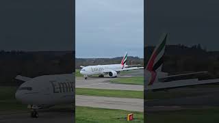 EMIRATES FIRST LANDING AT EDINBURGH AIRPORT aviation AVIATORS boeing boeing777 planespotting [upl. by Otxis]