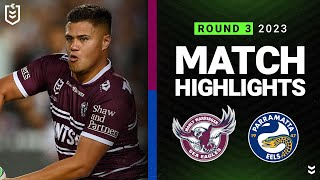 NRL 2023  ManlyWarringah Sea Eagles v Parramatta Eels  Match Highlights [upl. by Pippa]