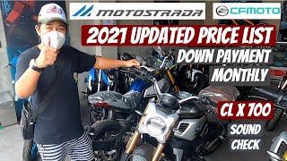 2021 Updated Pricelist  DP and Monthly Payment  Motostrada Sucat  CF Moto  CLX 700 Sound Check [upl. by Noreht914]