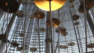 World Voices Burj Khalifa Tower Lobby by Crystal Fountains  Dubai UAE [upl. by Eyllek187]