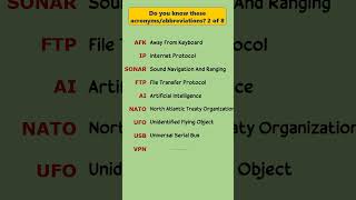 Do you know these acronymsabbreviations 2 of 8 [upl. by Chemosh]