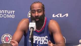 Im not a system player Im a system  James Harden at Clippers introductory press conference [upl. by Desirea]