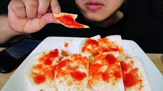 ASMR COMIENDO JICAMA CON CHILE Y CHAMOY Y MANDANDO SALUDOS [upl. by Sarson]