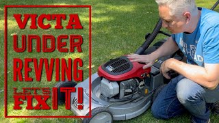 VICTA 2 Stroke Lawn Mower Under Revving  How to FIX [upl. by Frodeen]