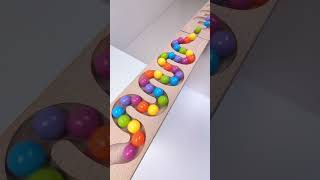 marble Run Race ASMR 85 Wooden Wave Course Colorful Marbles marblerun marblerunrace asmr [upl. by Nolra]