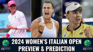 2024 Womens Italian Open  Preview amp Prediction [upl. by Einwat]