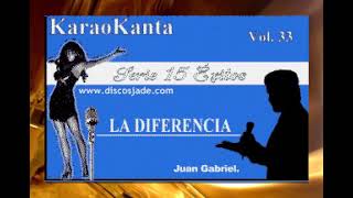 LA DIFERENCIA KARAOKE JUAN GABRIEL [upl. by Notnyw751]