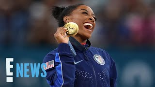 Simone Biles Wins 10th Olympic Medal Beating Rebeca Andrade in Vault  2024 Olympics  E News [upl. by Nutter876]