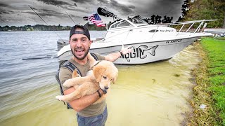 Staying OverNight on Survival Boat During HURRICANE 70mph Winds [upl. by Naoma]