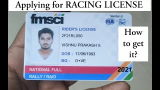 How to get Racing License  FMSCI  Racing License  Tamil  High Octane Tamil [upl. by Rafter278]