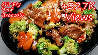 THE SECRET TO MAKE YUMMY AND JUICY BEEF STIR FRY WITH BROCCOLI AND OYSTER SAUCE  SUPER EASY [upl. by Odragde785]