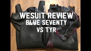 WETSUIT REVIEW  Blue Seventy Fusion vs TYR Hurricane Cat 1 [upl. by Imojean125]