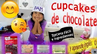 Como hacer cupcakes de chocolate  Con kisses  Receta fácil [upl. by Longo]