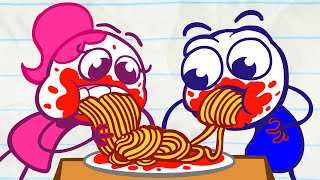 Pencilmiss Keeps Stealing Food  Animation  Cartoons  Pencilmation [upl. by Maillliw]