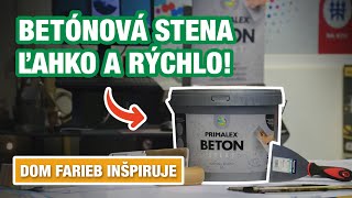 Betónová stena ľahko a rýchlo  Dom farieb [upl. by Lledyr]