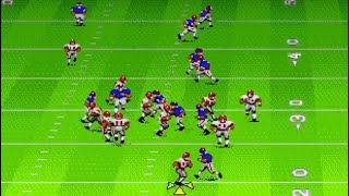 Buffalo Bills CPU vs New York Giants CPU  John Madden Football Sega Genesis [upl. by Nylasej]