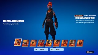 How To Get Magma Masters Pack FREE In Fortnite Molten Ragnarok  Roast Lord  Incinerator Kuno [upl. by Ahsaetal]