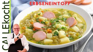 Leckere Erbsensuppe mit buntem Gemüse und Kartoffeln Omas Rezept [upl. by Rehnberg309]