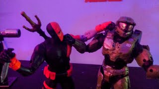 Death stroke vs Master chef stop motion street fight Reupload [upl. by Raynard]