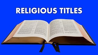 Didactic Ministries  Religious Titles [upl. by Royd]