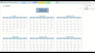 OneNote Kalender 2024 Vorlage [upl. by Nyladgam]