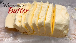 Homemade Butter  Salted and Unsalted Butter  Ready 15 Minutes [upl. by Zantos]