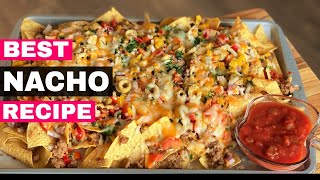 Best Sheet Pan Nacho Recipe  Best Ground Beef Nacho Recipe  Loaded Nacho Recipe With Ground Beef [upl. by Aettam952]