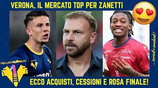 💥 VERONA ecco il CALCIOMERCATO TOP e BENDIANO per ZANETTI ACQUISTI e ROSA via NOSLIN e [upl. by Olia]