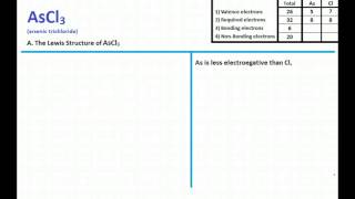 AsCl3 Molecular Shape  Lewis Dot Structure [upl. by Bruckner]