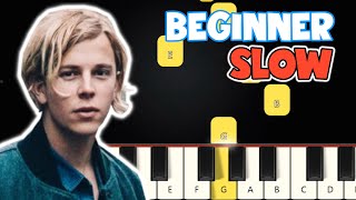 Another Love  Tom Odell  Slow Beginner Piano Tutorial Easy Piano [upl. by Enorel]