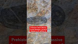 Prehistoric Giants Paintings Massive Crystal Gemstone Carved Marker Boulder LI NY Mound [upl. by Aihceyt]