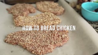 How to flatten and bread chicken  by cooksmarts [upl. by Audrie]