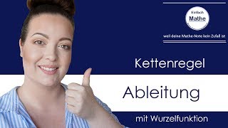 Ableitung einer Wurzelfunktion mit Kettenregel by einfach mathe [upl. by Merriott]