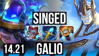 SINGED vs GALIO MID  4212 500 games  KR Master  1421 [upl. by Zelma]