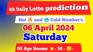 Sa daily lotto prediction for 06 April 2024  south africa daily lotto prediction [upl. by Reffinnej]