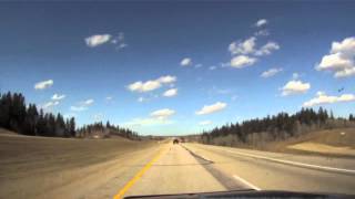 Timelapse on the QEII from Calgary to Edmonton [upl. by Gonta673]