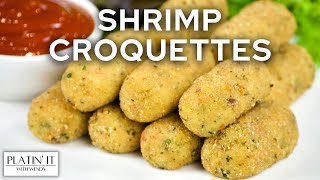 The PERFECT Shrimp Croquettes  Prawn Croquettes Recipe  Holiday Favourites [upl. by Nisa61]