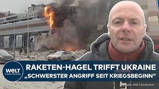 PUTINS KRIEG Russischer RaketenTerror gegen Ukraine  Hyperschallwaffen richten massive Schäden an [upl. by Arline]