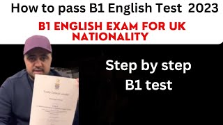 B1 English Exam for UK CitizenshipHow to pass B1 English exam 2023  B1 test London 2023sa pco [upl. by Soni]