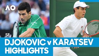 Novak Djokovic vs Aslan Karatsev Match Highlights SF  Australian Open 2021 [upl. by Suivatra]